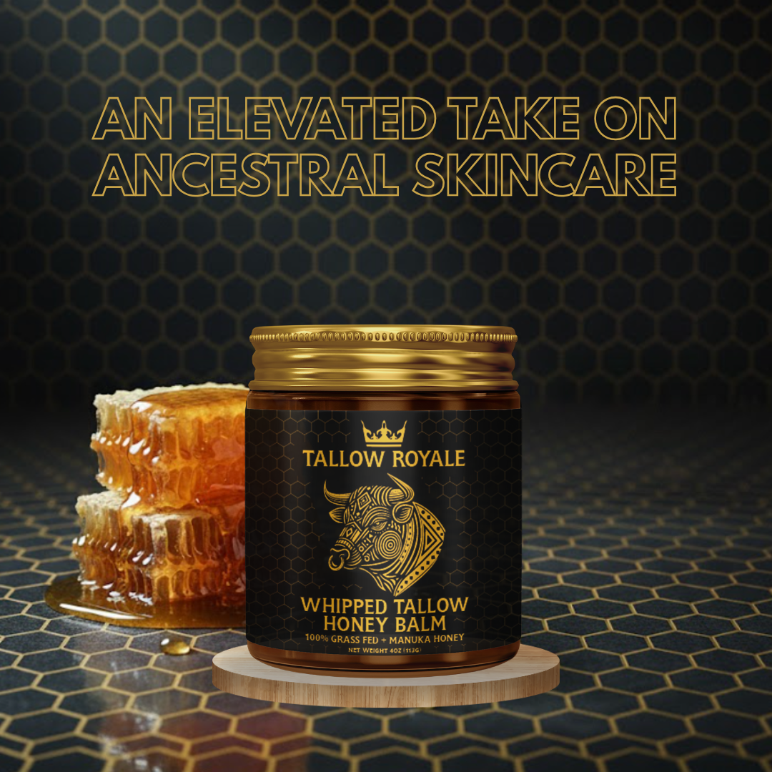 Tallow Royale – 100% Grass-Fed Beef Tallow Balm with UMF™ 10 Manuka Honey for Skin Repair & Rejuvenation